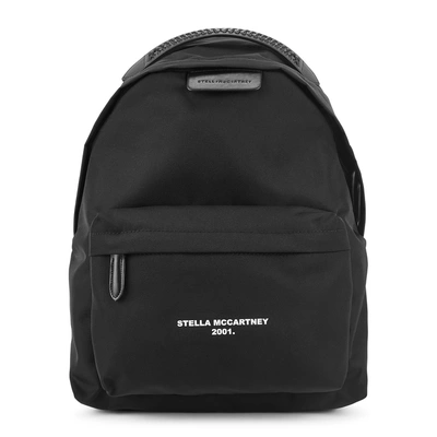 Shop Stella Mccartney Logo Go Black Nylon Backpack
