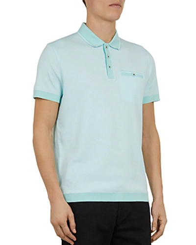 Shop Ted Baker Troop Ribstart Regular Fit Polo In Mint