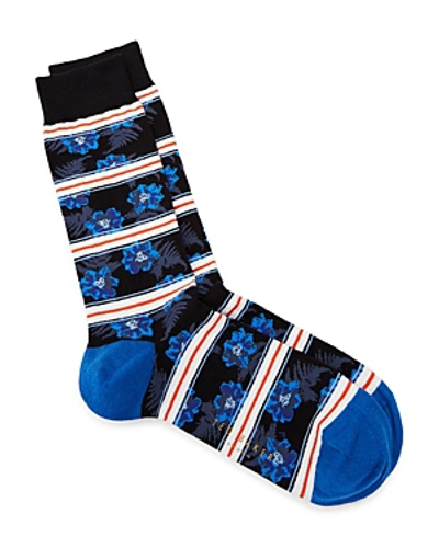 Shop Ted Baker Alyssum Graphic Floral Socks In Blue