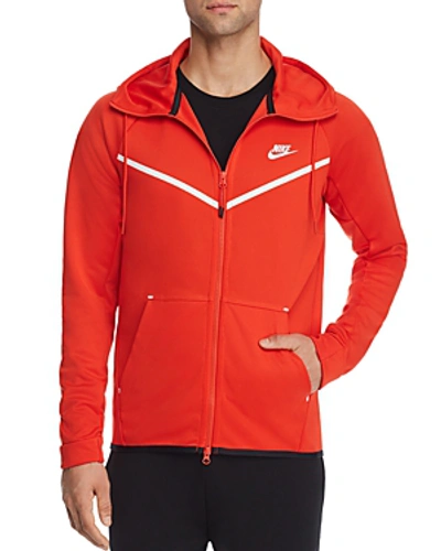 Nike Tech Hoodie In Habanero Red/white | ModeSens