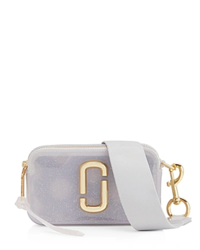 Shop Marc Jacobs Snapshot Jelly Glitter Crossbody In Silver Multi/gold