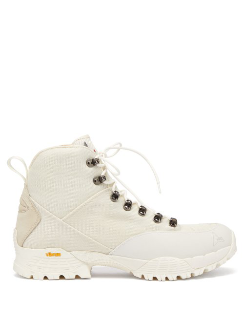 cream hiking boots