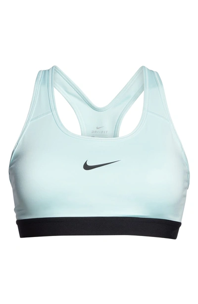 Shop Nike 'pro Classic' Dri-fit Padded Sports Bra In Teal Tint/ Black/ Black