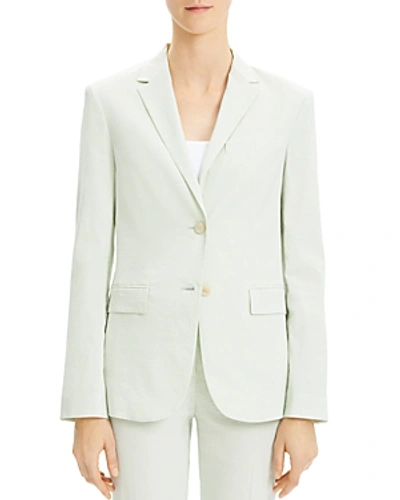 Shop Theory Classic Tailored Blazer In Mint Cream