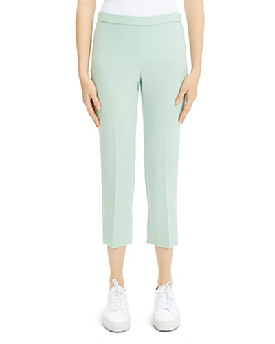 Shop Theory Basic Crepe Pants In Opal Green