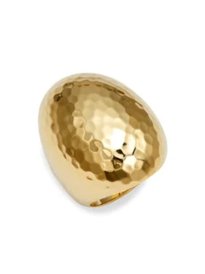 Shop Roberto Coin Martellato 18k Yellow Gold Oval Ring