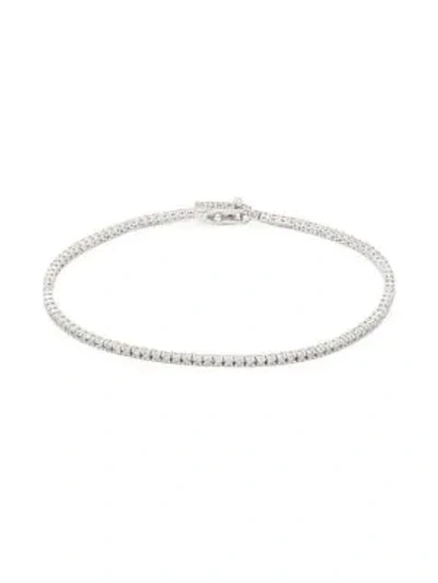 Shop Saks Fifth Avenue 14k White Gold & Diamond Bracelet