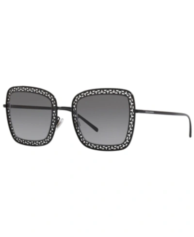 Shop Dolce & Gabbana Sunglasses, Dg2225 52 In Black/grey Gradient