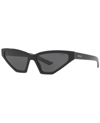 Shop Prada Sunglasses, Pr 12vs 57 In Black/dark Grey