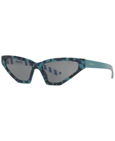 Shop Prada Sunglasses, Pr 12vs 57 In Camuflage Green/grey