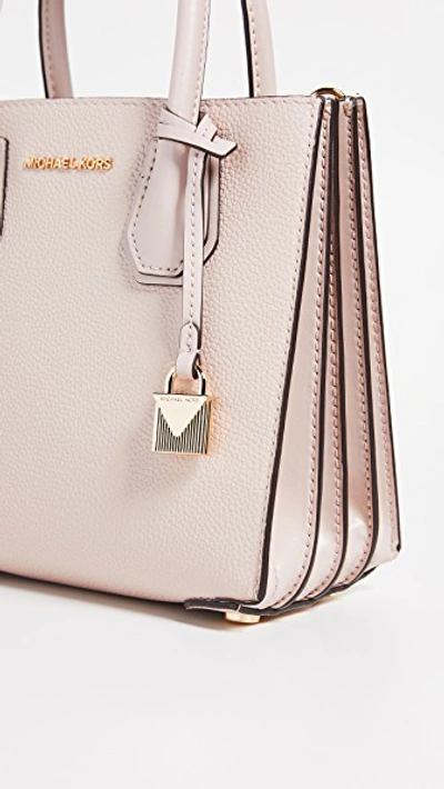 Shop Michael Michael Kors Mercer Medium Accordion Messenger Bag In Soft Pink