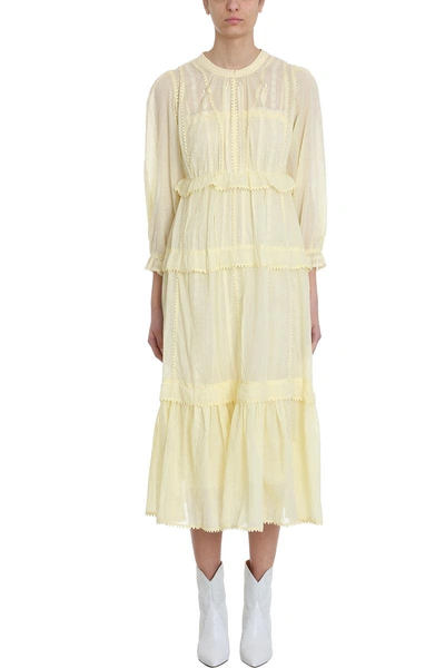 Shop Isabel Marant Étoile Aboni Long Dress In Yellow