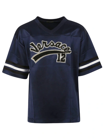 Shop Versace Logo Baseball T-shirt