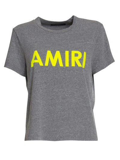 Shop Amiri Logo T-shirt In Grigio