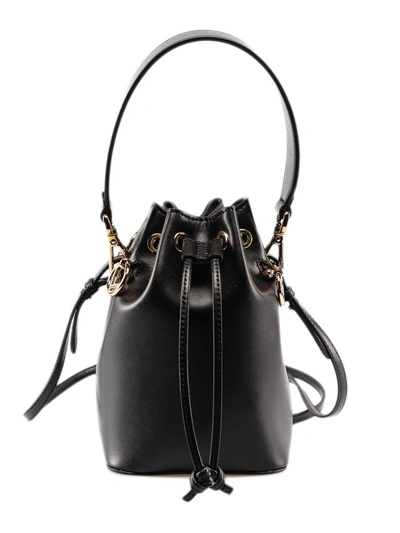 Shop Fendi Mon Tresor Mini Bucket Bag In Kur Nero