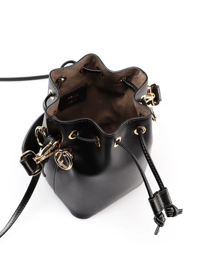 Shop Fendi Mon Tresor Mini Bucket Bag In Kur Nero