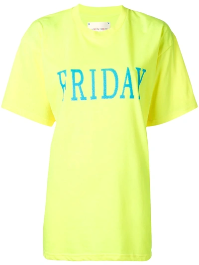 Shop Alberta Ferretti Friday Print T-shirt - Gelb In Yellow