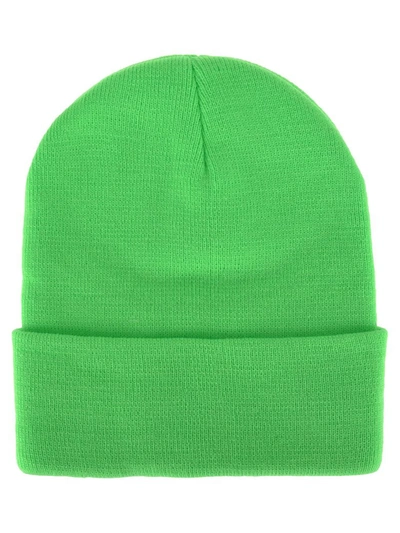 Shop R13 Embroidered Logo Beanie In Green Acid