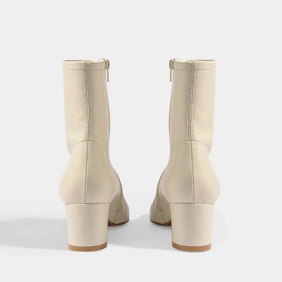 Shop By Far Sofia Ankle Boots In White Leather