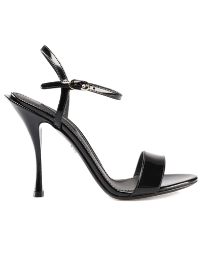 Shop Dolce & Gabbana Ankle Strap Sandals In Nero