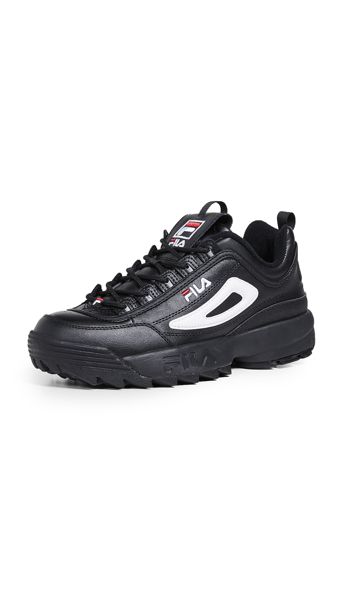 fila black disruptor ii trainers