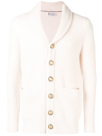 Shop Brunello Cucinelli Geknöpfter Cardigan - Weiss In White