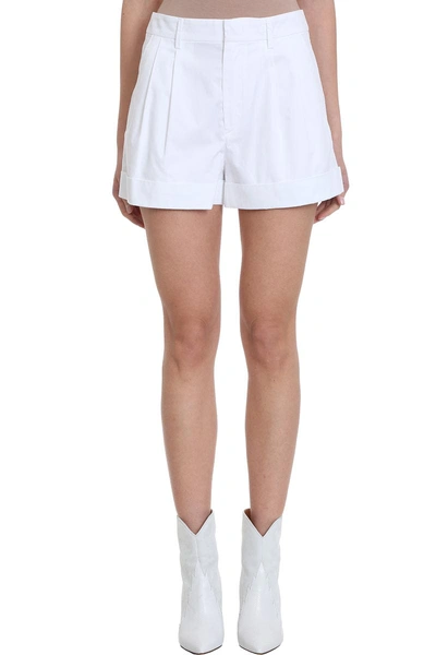 Shop Isabel Marant Étoile Olbia White Cotton Shorts