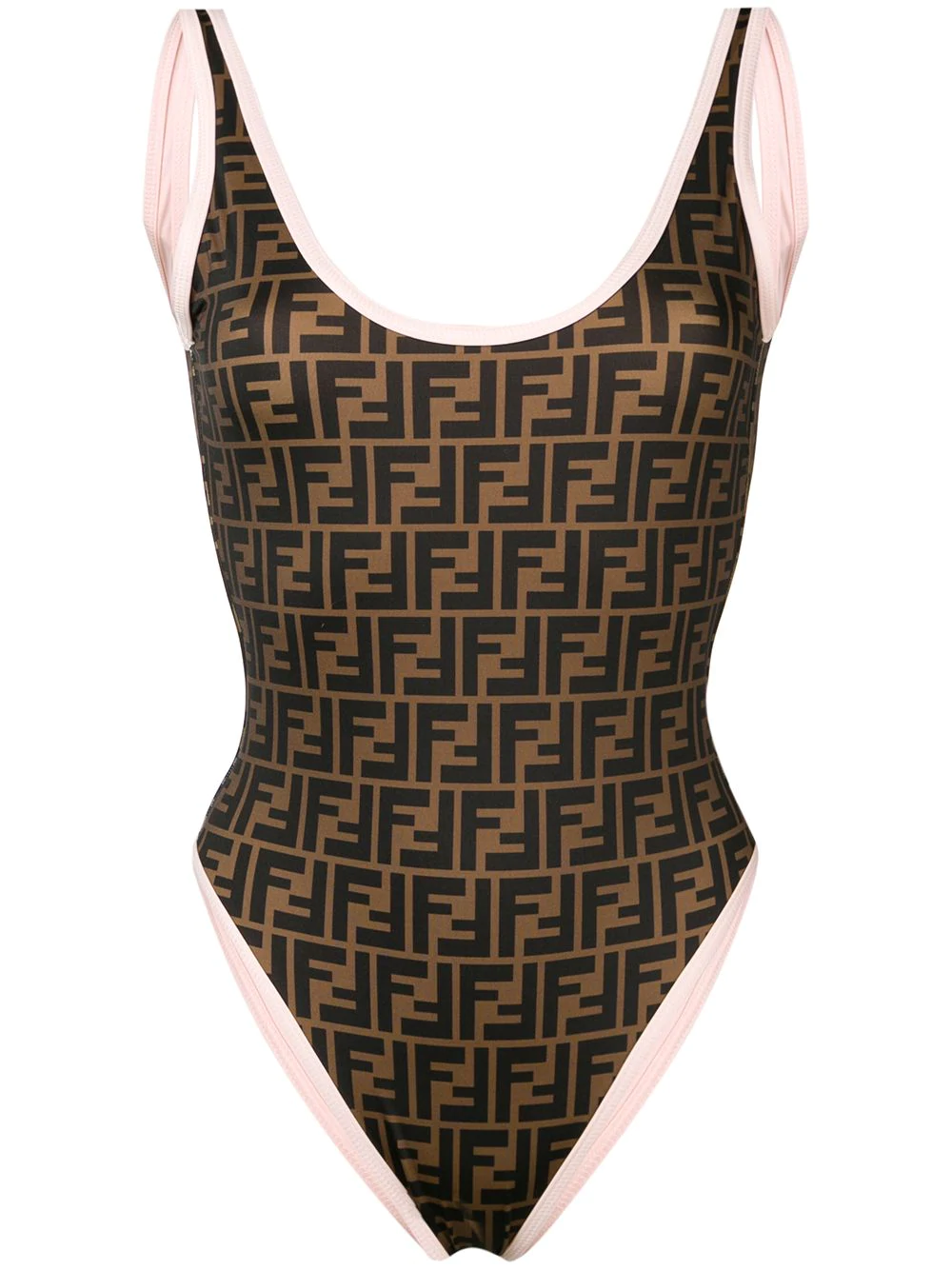 Fendi Badeanzug Mit Ff Muster Braun In Brown Modesens
