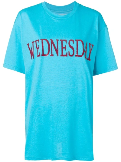 Shop Alberta Ferretti Wednesday Print T-shirt - Blue
