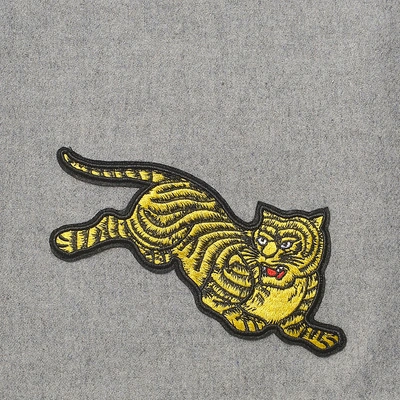 Shop Kenzo | Jumping Tiger Stole In Grey Wool