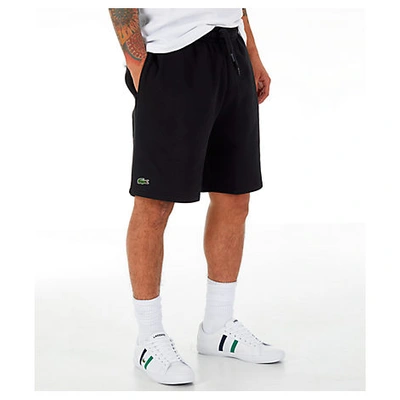 Shop Lacoste Men's Fleece Shorts In Black