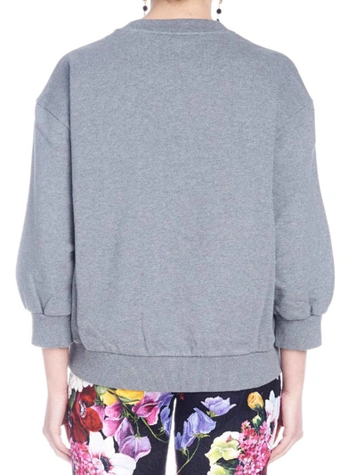 Shop Dolce & Gabbana Dg Love Sweatshirt In Grey