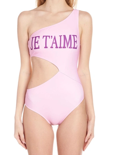 Shop Alberta Ferretti Je Taime Swimsuit In Pink
