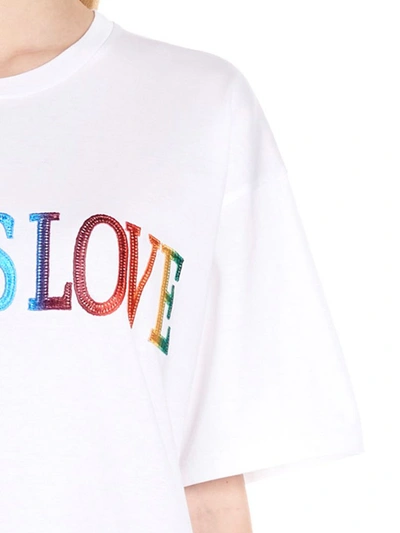 Shop Alberta Ferretti Love Is Love T-shirt In White