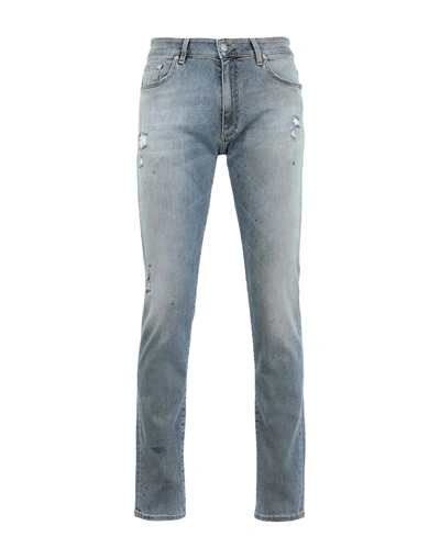 Shop Represent Distressed Denim Man Jeans Blue Size 31 Cotton, Elastomultiester, Elastane