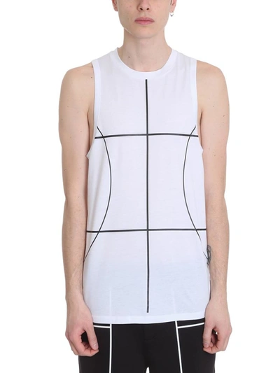 Shop Blackbarrett By Neil Barrett White Cotton Tank Top