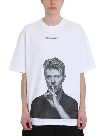 Shop Ih Nom Uh Nit Bowie Silence White Cotton T-shirt