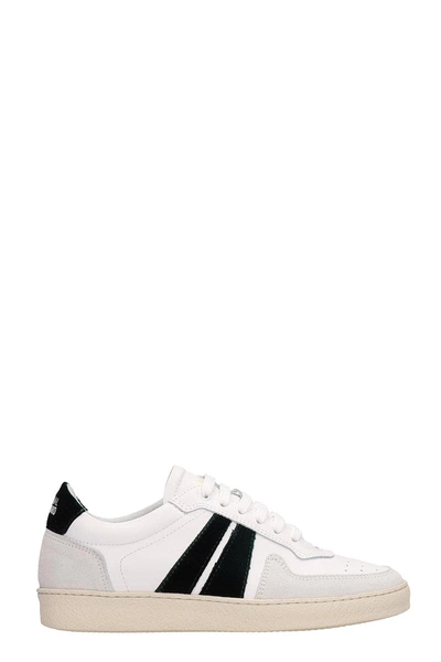 Shop National Standard White Leather And Suede Low Sneakers