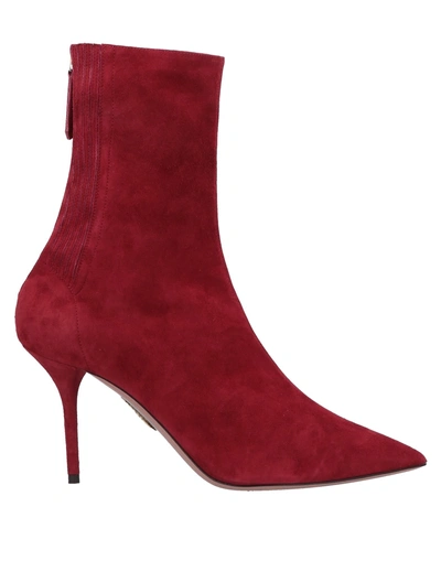 Shop Aquazzura Ankle Boot In Red