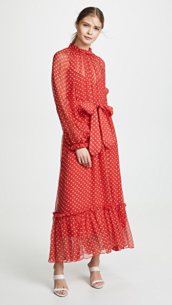 zimmermann red polka dot dress