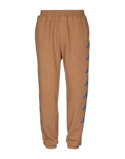 Shop Kappa Pants In Camel