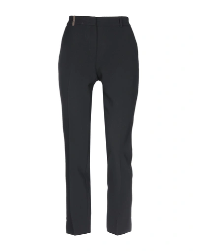 Peserico Icon 4718 Woman Pants Black Size 10 Polyester, Viscose, Cotton, Elastane In Black
