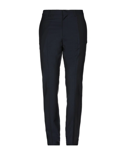 Shop Valentino Casual Pants In Dark Blue