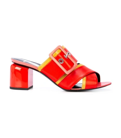 Shop Pierre Hardy Lhd X  Buckled Mules In Multicolor