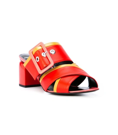 Shop Pierre Hardy Lhd X  Buckled Mules In Multicolor