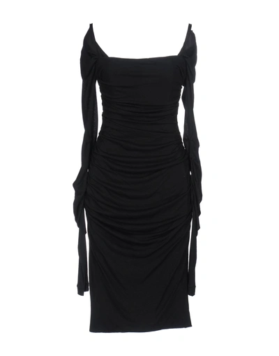 Shop Dolce & Gabbana Knee-length Dresses In Black