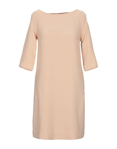 Shop Ottod'ame Woman Mini Dress Sand Size 4 Polyester, Elastane In Beige
