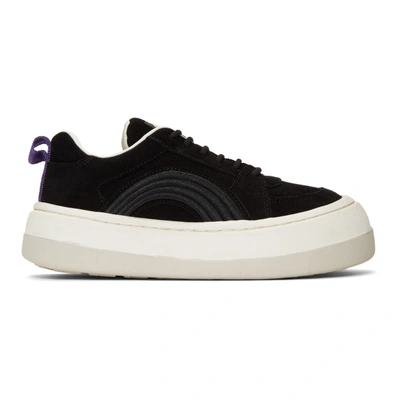 Shop Eytys Black Suede Sonic Trainers