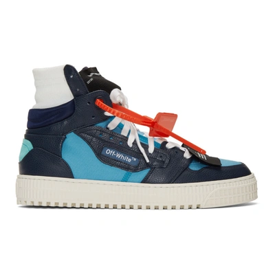 Shop Off-white Blue And Navy 3.0 Off-court Sneakers In 3000 Blue