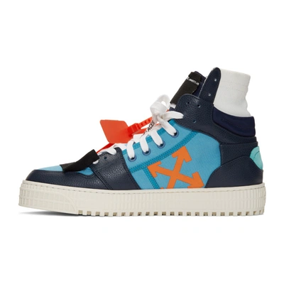 Shop Off-white Blue And Navy 3.0 Off-court Sneakers In 3000 Blue
